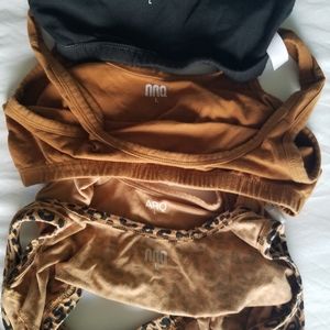 For Laura.  ARQ wide strap bras, size large